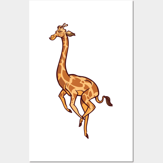 Giraffe lover funny kids Wall Art by Midoart